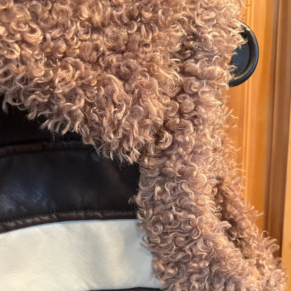 Brown and Cream Faux Fur Vest - Picture 7 of 12